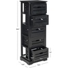 image:imageSafavieh American Homes Collection Sarina Black 5Drawer CabinetDistressed Black