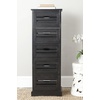 image:imageSafavieh American Homes Collection Sarina Black 5Drawer CabinetDistressed Black