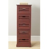 image:imageSafavieh American Homes Collection Sarina Black 5Drawer CabinetRed