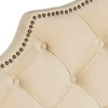 image:imageSafavieh MCR4036HQ Mercer Collection Arebelle Velvet Headboard Queen WhiteBuckwheat