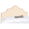 image:imageSafavieh MCR4036HQ Mercer Collection Arebelle Velvet Headboard Queen WhiteBuckwheat