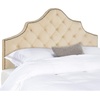 image:imageSafavieh MCR4036HQ Mercer Collection Arebelle Velvet Headboard Queen WhiteBuckwheat