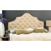 image:imageSafavieh MCR4036HQ Mercer Collection Arebelle Velvet Headboard Queen WhiteBuckwheat