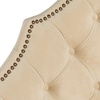 image:imageSafavieh MCR4036HQ Mercer Collection Arebelle Velvet Headboard Queen WhiteBuckwheat