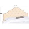 image:imageSafavieh MCR4036HQ Mercer Collection Arebelle Velvet Headboard Queen WhiteBuckwheat