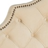 image:imageSafavieh MCR4036HQ Mercer Collection Arebelle Velvet Headboard Queen WhiteBuckwheat