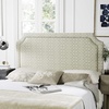 image:imageSafavieh Mercer Collection Shayne Yellow Wheat Pale Blue Headboard QueenWheat  Pale Blue