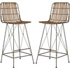 image:imageSafavieh Minerva Bar Stool ChocolateNatural  Black