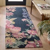 image:imageSAFAVIEH Area Rug 4x6  Jardin Collection  Ivory amp Pink Handmade Wool Floral Design Ideal for Living Room Bedroom Dining Space JAR475ANavyPink