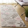 image:imageSAFAVIEH Area Rug 5x8  Jardin Collection  Grey amp Pink Handmade Wool Floral Design Ideal for Living Room Bedroom Dining Space JAR577FGreyPink