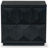 image:imageSAFAVIEH Couture Collection Deziree Natural Brown 2Drawer Nightstand Fully AssembledBlack