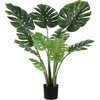 image:imageSAFAVIEH Home Collection Faux Artificial 43inch Decorative Potted Monstera Tree