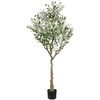 image:imageSAFAVIEH Home Collection Faux Artificial 60inch Decorative Potted Olive Tree