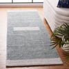 image:imageSAFAVIEH Natura Collection Area Rug  5 x 8 Light Blue amp Ivory Handmade Flat Weave Modern Stripe Wool Ideal for High Traffic Areas in Living Room Bedroom NAT324LTurquoiseIvory