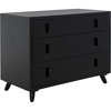 image:imageSafavieh Home Collection Blaize Black 3Drawer Nightstand Dresser ChestBlack