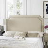 image:imageSafavieh Mercer Collection Shayne Yellow Wheat Pale Blue Headboard QueenHemp  Silver Nailheads