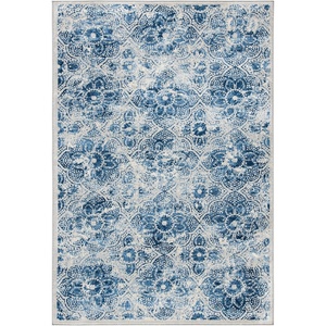image:imageMartha Stewart x SAFAVIEH Area Rug Collection  8 x 10 Navy amp Cream Floral Pattern NonShedding amp Easy Cleaning Ideal for Living Room Bedroom Office Dining Space MSR2862NCreamBlue