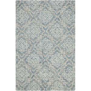 image:imageSAFAVIEH Abstract Collection Accent Rug  2 x 3 Blue amp Grey Handmade Wool Ideal for High Traffic Areas in Entryway Living Room Bedroom ABT201ABlueGrey