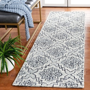 image:imageSAFAVIEH Abstract Collection Accent Rug  2 x 3 Blue amp Grey Handmade Wool Ideal for High Traffic Areas in Entryway Living Room Bedroom ABT201ADark BlueGrey