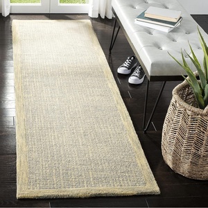 image:imageSAFAVIEH Abstract Collection Accent Rug  23 x 4 Brown amp Ivory Handmade Wool Ideal for High Traffic Areas in Entryway Living Room Bedroom ABT220DGoldGrey