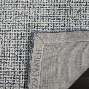 image:imageSAFAVIEH Abstract Collection Accent Rug  23 x 4 Brown amp Ivory Handmade Wool Ideal for High Traffic Areas in Entryway Living Room Bedroom ABT220DNavyIvory