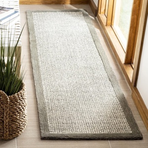 image:imageSAFAVIEH Abstract Collection Accent Rug  23 x 4 Brown amp Ivory Handmade Wool Ideal for High Traffic Areas in Entryway Living Room Bedroom ABT220DSageIvory