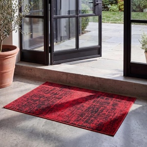 image:imageSAFAVIEH Adirondack Collection Accent Rug  26 x 4 Red amp Black Modern Abstract Design NonShedding amp Easy Care Ideal for High Traffic Areas in Entryway Living Room Bedroom ADR116FRed  Black