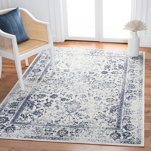 image:imageSAFAVIEH Adirondack Collection Area Rug  51 x 76 Ivory amp Navy Distressed Vintage Floral Design NonShedding amp Easy to Clean Ideal for Living Room Bedroom Dining Space ADR109M