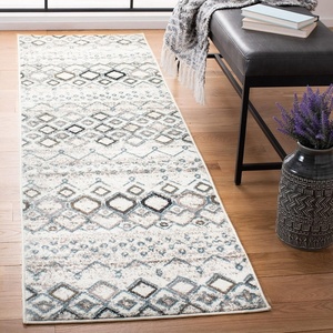 image:imageSAFAVIEH Amsterdam Collection Accent Rug  23 x 4 Ivory amp Multi Moroccan Boho Design NonShedding amp Easy Care Ideal for High Traffic Areas in Entryway Living Room Bedroom AMS108KIvoryGrey