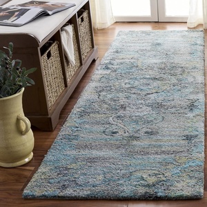 image:imageSAFAVIEH Area Rug 5x8  Anatolia Collection  Grey amp Turquoise Handmade Ideal for Living Room Bedroom Dining Space AN414FGreyTurquoise