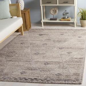 image:imageSAFAVIEH Area Rug 5x8  Casablanca Collection  Natural amp Beige Handmade Wool Ideal for Living Room Bedroom Dining Space CSB602ANaturalBeige