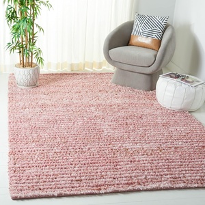 image:imageSAFAVIEH Area Rug 8x10  Aspen Shag Collection  Large  Pink Handmade Wool Plush Thick Pile Ideal for Living Room Bedroom Dining Space SG640PPink
