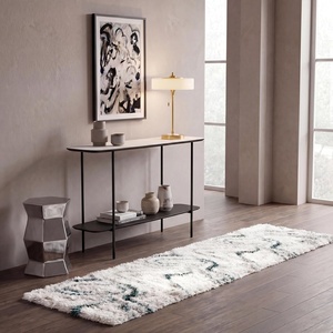 image:imageSAFAVIEH Area Rug 8x10  Fontana Shag Collection  Large  Ivory amp Grey Modern Design NonShedding amp Easy Cleaning Ultra Plush Thick Pile Ideal for Living Room Bedroom Dining Space FNT848AIvoryGreen