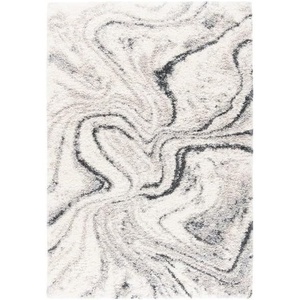 image:imageSAFAVIEH Area Rug 8x10  Fontana Shag Collection  Large  Ivory amp Grey Modern Design NonShedding amp Easy Cleaning Ultra Plush Thick Pile Ideal for Living Room Bedroom Dining Space FNT848AIvoryGrey