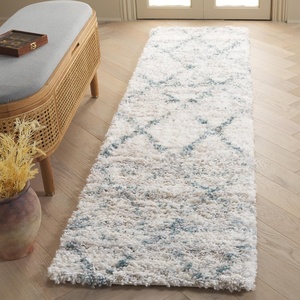image:imageSAFAVIEH Area Rug 8x10  Fontana Shag Collection  Large  Turquoise amp Ivory Modern Design NonShedding amp Easy Cleaning Ultra Plush Thick Pile Ideal for Living Room Bedroom Dining FNT886JTurquoiseIvory