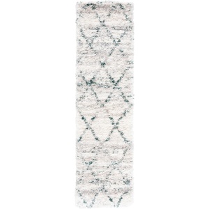image:imageSAFAVIEH Area Rug 8x10  Fontana Shag Collection  Large  Turquoise amp Ivory Modern Design NonShedding amp Easy Cleaning Ultra Plush Thick Pile Ideal for Living Room Bedroom Dining FNT886JGreenIvory