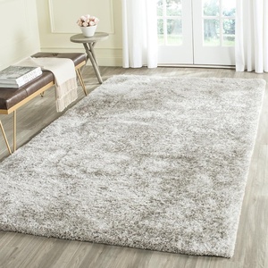 image:imageSAFAVIEH Area Rug 8x10  South Beach Shag Collection  Large  Charcoal Handmade Ultra Plush Thick Pile Ideal for Living Room Bedroom Dining Space SBS562EIce