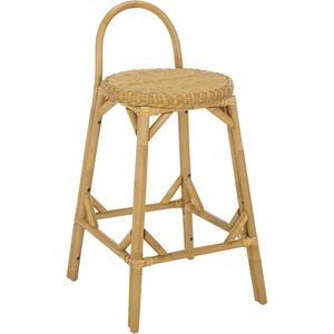 image:imageSAFAVIEH Furniture  Yulia 28Inch Bar Stool  Natural Rattan  Woven Seat with Solid Frame  Ideal for Kitchen Dining Room Bar Seating BST9908ANatural