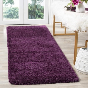 image:imageSAFAVIEH Santa Monica Shag Collection 8 x 10 Beige SGN725 Solid NonShedding Living Room Bedroom Dining Room Entryway Plush 2inch Thick Area RugPurple