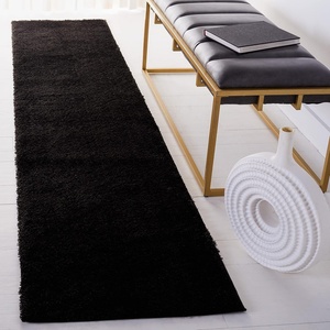 image:imageSAFAVIEH Tahoe Shag Collection Area Rug  9 x 12 Beige Solid Design NonShedding amp Easy Care 12inch Thick Ideal for High Traffic Areas in Living Room Bedroom THO670BBlack