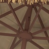 image:imageSAFAVIEH 11ft Outdoor Patio Umbrella Round Tiki Collection Tropical Brown Crank No Tilt for Deck Backyard Poolside PAT8112A