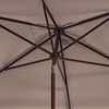 image:imageSAFAVIEH 65x10ft Outdoor Patio Umbrella Rectangular Valance Beige amp White Trim Auto Crank Tilt UV Resistant for Deck Backyard Poolside PAT8306CBeige  White