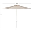 image:imageSAFAVIEH 9ft Outdoor Patio Umbrella Round Hurst Collection Black Push up UV Resistant for Deck Backyard Poolside PAT8002DBeige