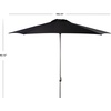 image:imageSAFAVIEH 9ft Outdoor Patio Umbrella Round Hurst Collection Black Push up UV Resistant for Deck Backyard Poolside PAT8002DBlack