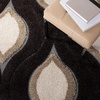 image:imageSAFAVIEH Area Rug 8x10  Florida Shag Collection  Large  Dark Brown amp Ivory Geometric Pattern NonShedding amp Easy Cleaning Plush Pile Ideal for Living Room Bedroom Dining Space SG4612812