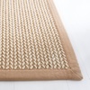 image:imageSAFAVIEH Area Rug 8x10  Natural Fiber Collection  Large  Beige Sisal amp Wool Woven Design with Border NF475BBeige