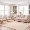 image:imageSAFAVIEH Area Rug 8x10  Natural Fiber Collection  Large  Beige Sisal amp Wool Woven Design with Border NF475BLight Grey