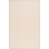 image:imageSAFAVIEH Area Rug 8x10  Natural Fiber Collection  Large  Beige Sisal amp Wool Woven Design with Border NF475BLight Grey