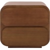 image:imageSAFAVIEH Couture Collection  Herald Brown 2Drawer Wood Nightstand Modern Bedroom Storage Fully Assembled SFV5546ABrown