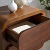image:imageSAFAVIEH Couture Collection  Herald Brown 2Drawer Wood Nightstand Modern Bedroom Storage Fully Assembled SFV5546ABrown